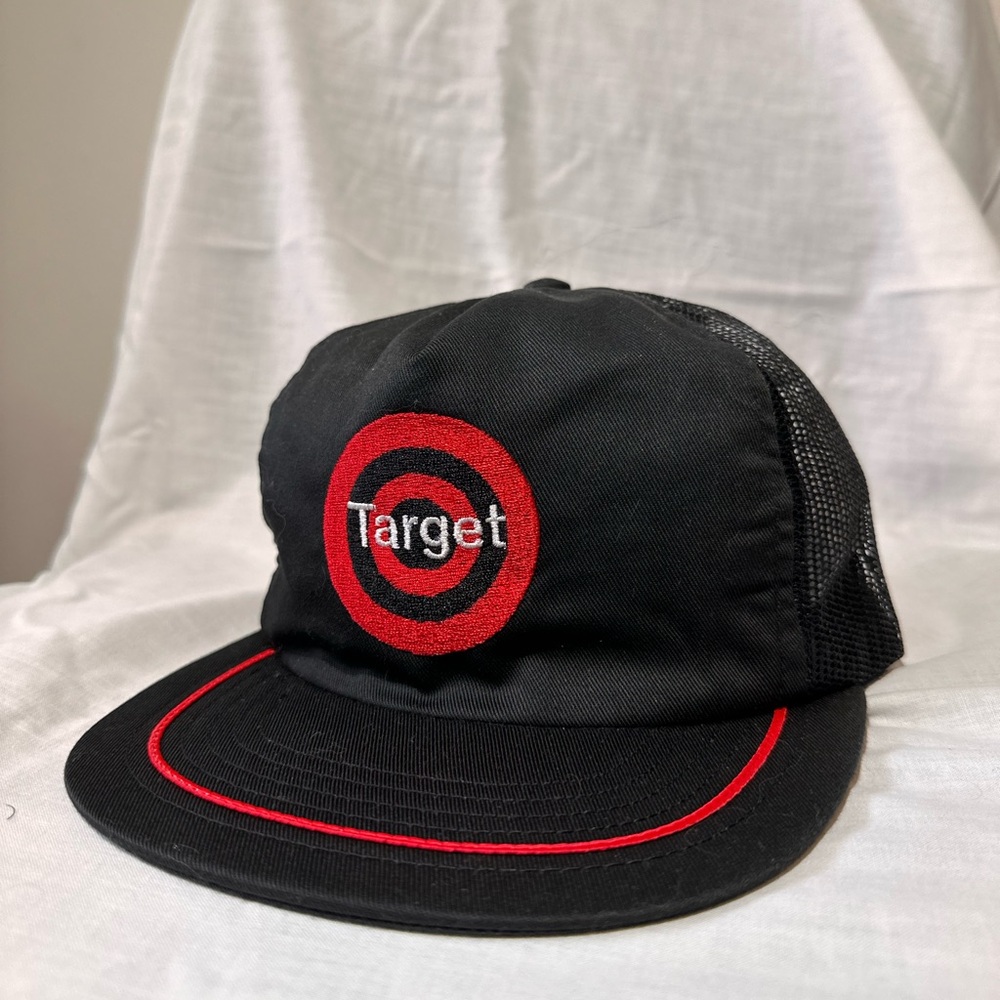 Vintage Target Black Cap with Red Logo